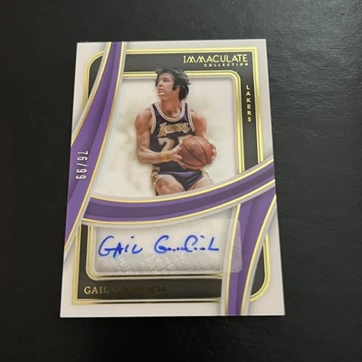 2023-24 Panini Immaculate Shadowbox Signatures Auto Gail Goodrich /99 Lakers - Image 1 of 2