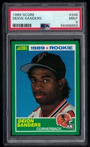 1989 SCORE RC #246 DEION SANDERS HOF PSA 9 MINT ROOKIE  #56468669 - Picture 1 of 2
