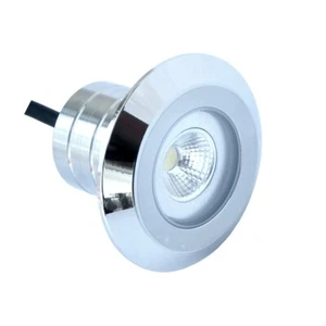 LED 12V AC COB 10W Pool Einbauscheinwerfer AISI 316 2" Aussengewinde NORMALWEISS - Bild 1 von 1