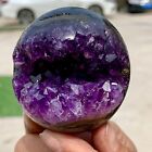 228G Natural Uruguayan Amethyst Quartz Crystal Open Smile Ball Therapy