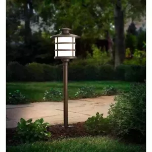 Home Decorators Low Voltage Brass Finish LED Outdoor Path Light 120 Lumens - Picture 1 of 7