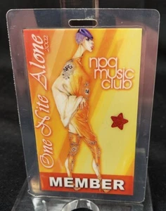 Prince 2002 One Nite Alone Lanyard Pass Double Sided Red Star NGP Music Club -A - Picture 1 of 2