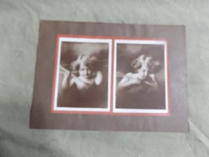 Antique Photograph Prints Girl Being Cupid Awake & Resting Taber Prang Art Co. - Picture 1 of 5