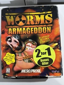 MicroProse Worms Armageddon + Mech Warrior 3 2 por 1 caja grande sellada dañada - Imagen 1 de 12
