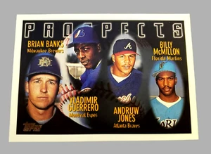 1996 Topps Prospects Andruw Jones Vladimir Guerrero Billy McMillon Brian Banks - Picture 1 of 10