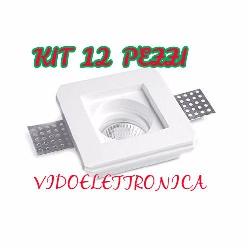 PORTA FARETTO IN GESSO CERAMICO A SCOMPARSA PER LAMPADE A LED UNIVERSALE 12 PEZZ - Immagine 1 di 1