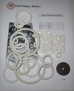 Gottlieb Domino 1968 máquina de pinball kit de anillo de goma - Imagen 1 de 1