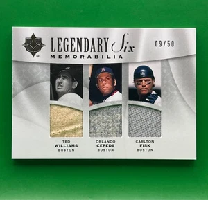 2009 UD - Ted Williams, Reggie Jackson - Legendary Six Memorabilia 09/50 - #L6M2 - Picture 1 of 4