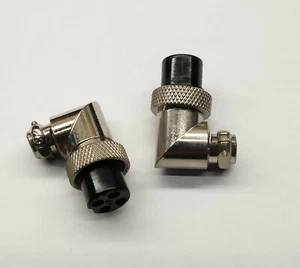 1 Stk. 4 polig Buchse abgewinkelt kurz Mikrofon Arretierstecker CB Funk - Bild 1 von 1