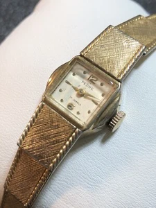 Vintage PEDRE Swiss Mechanical Ladies Watch 10K RGP Bezel Women’s Runs - Picture 1 of 21