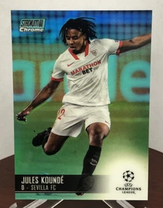 2020-21 Topps Stadium Club Chrome JULES KOUNDE Aqua Refractor Sevilla FC /199 - Picture 1 of 2