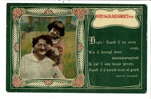 CPA-Carte postale Pays Bas-  Nieuwjaarsgroet  Une maman et son fils 1927 VM29369 - Picture 1 of 2