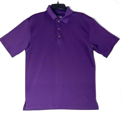 Grand Slam Polo Shirt Mens Medium Purple Stretch Golf Performance Short Sleeve - Image 1 of 4
