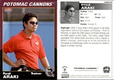 Ryuji Araki 2004 Choice Potomac Cannons #4 Card *AutographDen*