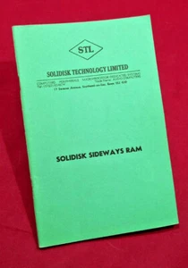 User Guide for Solidisk (STL) Acorn BBC Micro 16k Sideways RAM 68 Pages - Picture 1 of 6