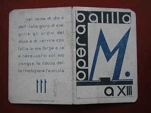 ORIGINAL FASCIST CARD TESSERA PNF OPERA NAZIONALE BALILLA ONB 1935 MONDOVI CN - Picture 1 of 2