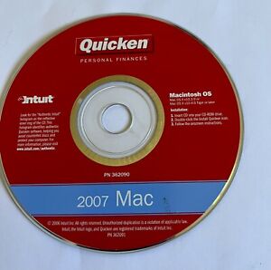 INTUIT QUICKEN for 2007 Mac Software CD