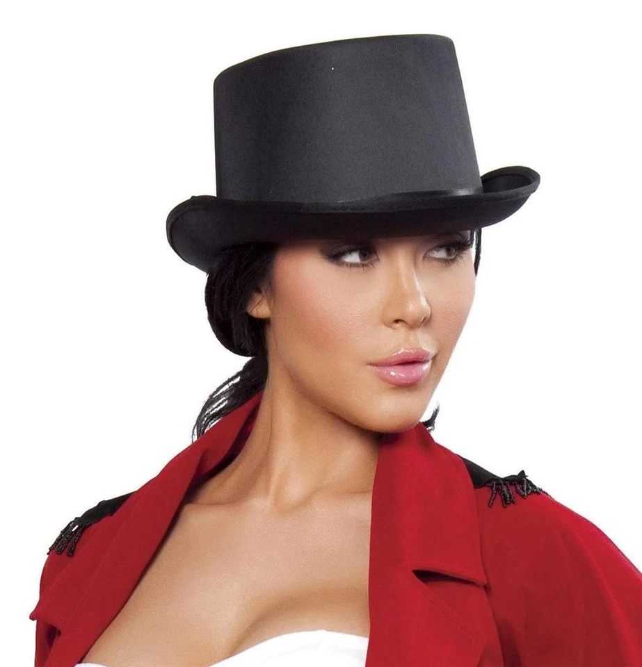 NEW sexy ROMA ringmaster LION tamer frosty SNOWMAN soft FELT top HAT accessory - Image 1 of 1
