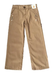 Gymboree Boys Yacht Team Tan Paint Splatter Twill Pants Sz 7 NWT - Picture 1 of 3
