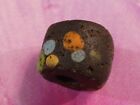 ANCIENT ANTIQUE HEBRON MULTI COLORED GLASS EYE BEAD WELL KEPT 15.4-12.6 MM