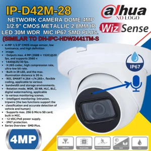 IP-D42M-28 4MP IR LED METALLIC Dahua (No Logo) Dome Network Camera 2.8mm IR LED - Picture 1 of 4
