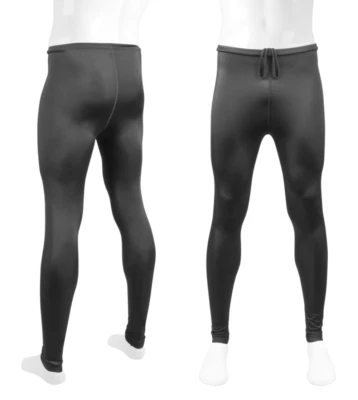 Aero Tech TALL Men's USA Classic Black Spandex UNPADDED Workout Tights - Image 1 of 4