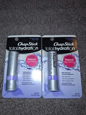 2 Pack ChapStick Total Hydration Soothing Vanilla Natural Age Defying Lip Balm - Image 1 of 4