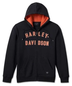 NWT Harley-Davidson Men's Iron Bond Zip-Up Men's Hoodie Black 99000-23VM Sz 5XL - Picture 1 of 9