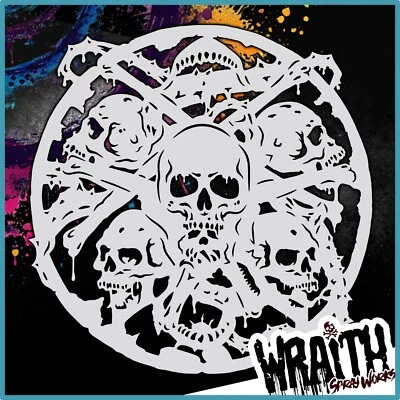 Circle of the Dead - Reusable Airbrush Stencil Template - Image 1 of 4