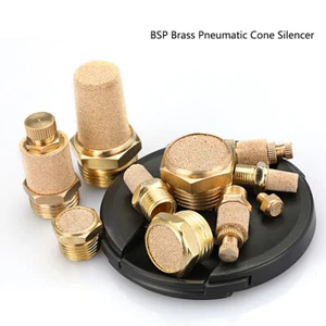 1/8'' 1/4'' 3/8'' 1/2'' 3/4'' 1'' BSP Pneumatic Brass Silencer for Valves Etc - Picture 1 of 23