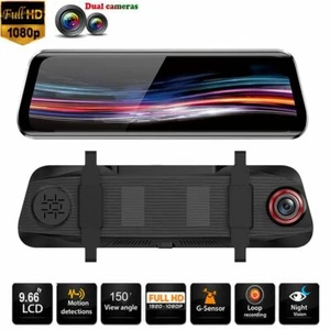 Dash Cam 9.66 Inch WDR Car DVR Camera Driving Video Recorder Parking Monitor - Picture 1 of 10