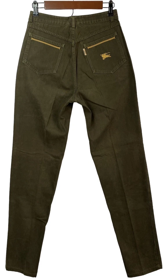 Jeans The Burberrys vintage de los años 80 talla 42 (talla EE. UU. 28x31) verde oliva Foto 1 de 4