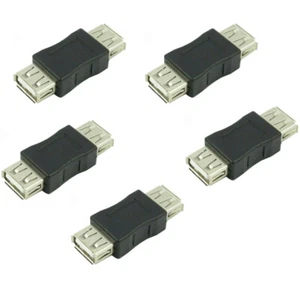 5 X USB 2.0 Type A Female to USB 2.0 Female Coupler Connector Extension Adapter - Picture 1 of 4