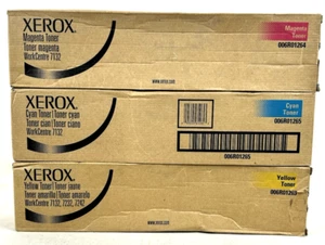 3 Xerox WorkCentre 7132 7232 7242 Cyan Yellow Magenta Toners 006R01264 006R01265 - Picture 1 of 8