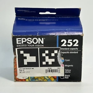 Epson 252 Black Cyan Magenta Yellow Ink Cartridge Combo Pack - Expired 08/2020! - Picture 1 of 6