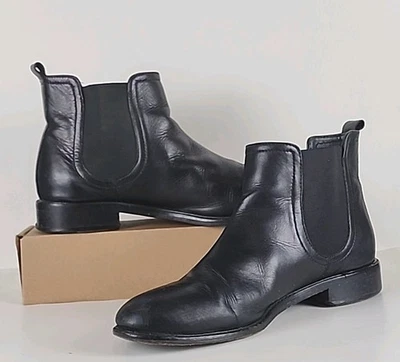 Botas Chelsea Johnston & Murphy para mujer de cuero negro talla 9,5 usadas Foto 1 de 4