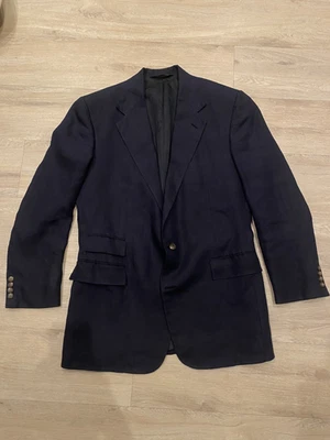 Abrigo Deportivo Polo Ralph Lauren EE. UU. 100 % Lino 40 Hecho en Unión Azul Marino Foto 1 de 4