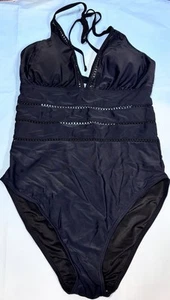 Tempt Me Damen Sexy Einteiler Badeanzug V-Ausschnitt, Größe L - Bild 1 von 4