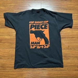 Vtg Cop Shoot Cop Piece Man Shirt XL Single Stitch Hardcore Band Tee USA 90s - Picture 1 of 10