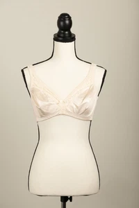 WARNERS 01244 Womens Firm Support Wire Free Bra Lace 40B Light Beige Pink Hint - Picture 1 of 7