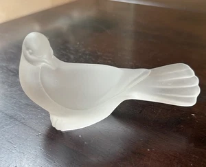 Vintage Lenox 1st Edition 2500 Frosted Fine Crystal Dove Bird Figur - Bild 1 von 9