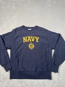 Felpa Vintage Champion Reverse Weave Taglia S USNA Naval Academy US Navy Fade - Foto 1 di 7