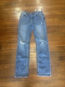 Girls Wonder Nation Jeans Size 12 Slim Distressed - Picture 1 of 3