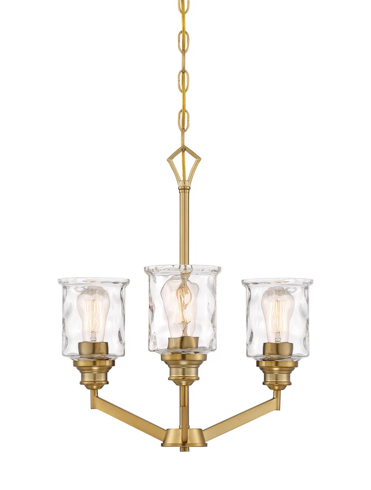 Lámpara de araña Designers Fountain 96383 Drake 3 luces 19"W - dorada Foto 1 de 1