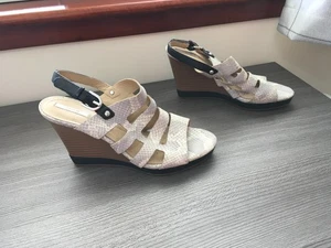 Geox Respira, Ladies Wedge Leather Sandals, Size Eur 39 - Picture 1 of 16