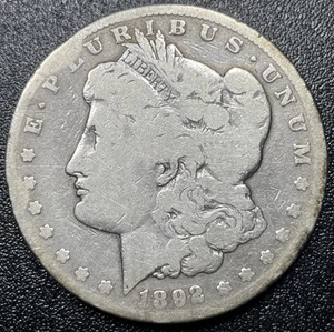 1892-CC Morgan Silver Dollar $1 Good Details Carson City Key Date - Picture 1 of 2