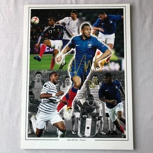 Signed YAN M'VILA France Montage 12"x16" Photo -COA- Sunderland Inter Milan - Picture 1 of 2
