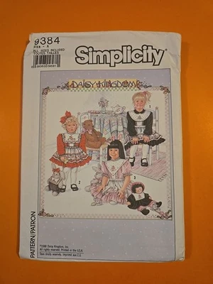 SIMPLICITY PATTERN   9384 CHILDS' DRESS & PINAFORE /  SIZE ALL - Image 1 of 4