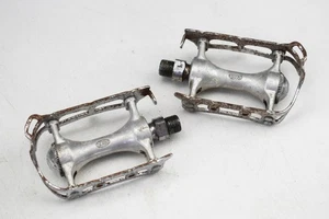ZEUS CRITERIUM STEEL VINTAGE ROAD/ TRACK BICYCLE QUILL PEDALS, CAMPAG COPY - Picture 1 of 6