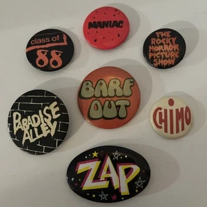 1980’s Vintage PinBack Button Bundle The Rocky Horror Picture Show & More  - Picture 1 of 9